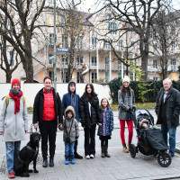 Nina Reitz, Sky, Nicole Meyer, vier Kinder, Claudia Lindner mit Kind, Heinz-Peter Meyer (Erwachsene: SPD Au-Haidhausen