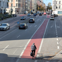 Rosenheimer Straße an der Kreuzung Orleansstraße, Blickrichtung stadtauswärts
