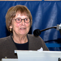 Adelheid Dietz-Will bei ihrer letzten Bürgerversammlung in der Au