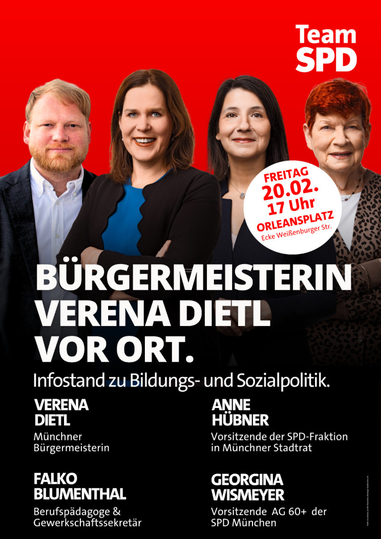 Plakat mit Verena Dietl